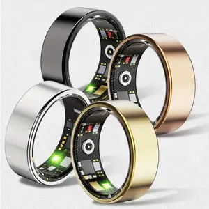 Multifunctional Smart Ring, Fashionable Smart Ring Health Tracker with Wireless Charging Case, Fitness & Sleep Tracker for iOS & Android, Wearable