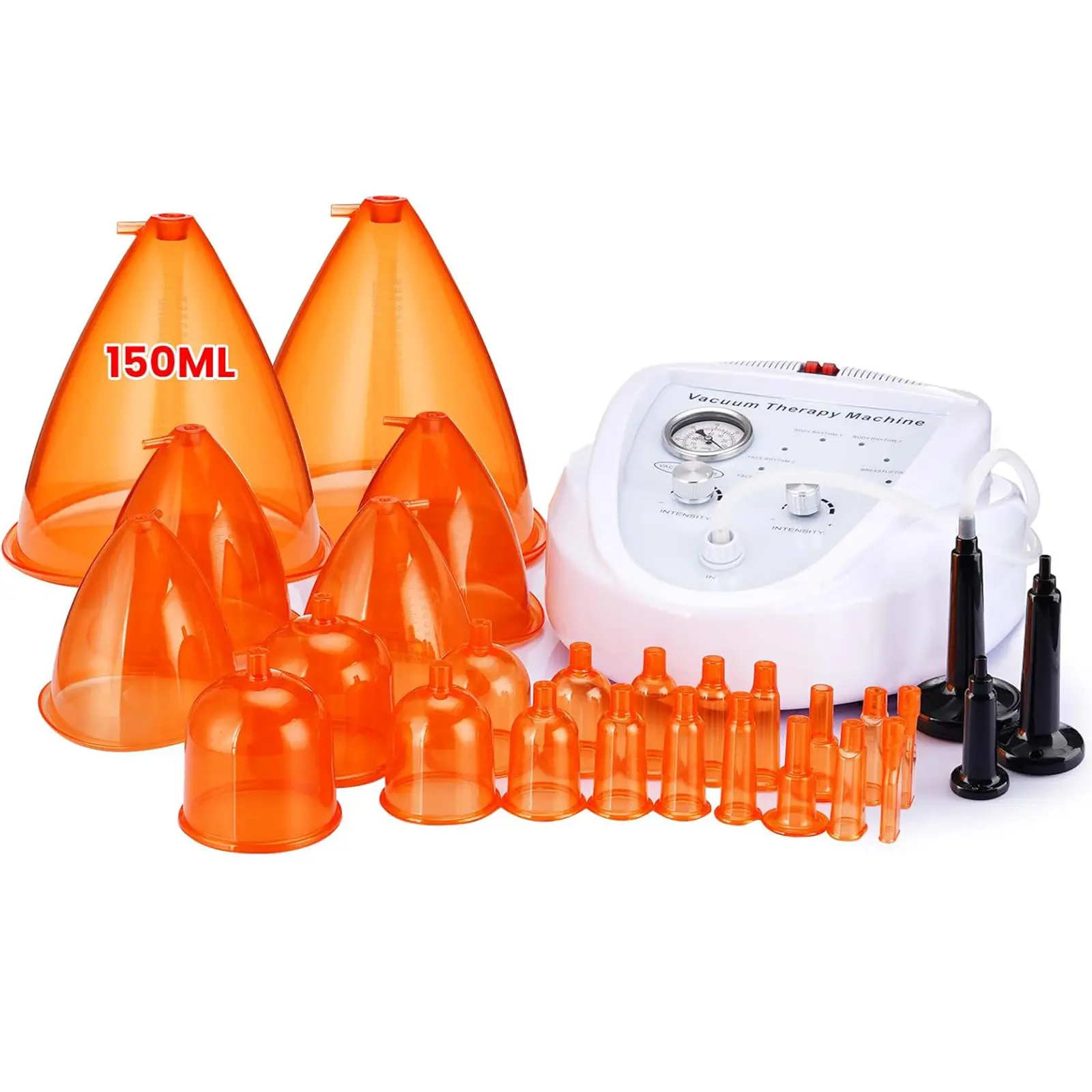 UNOISETION Manual Vacuum Therapy Machine - Professional 150ml Cup Massage Device with Adjustable Suction, Non-Invasive Body Sculpting & Muscle Relaxation for Home Use Beauty Appliance