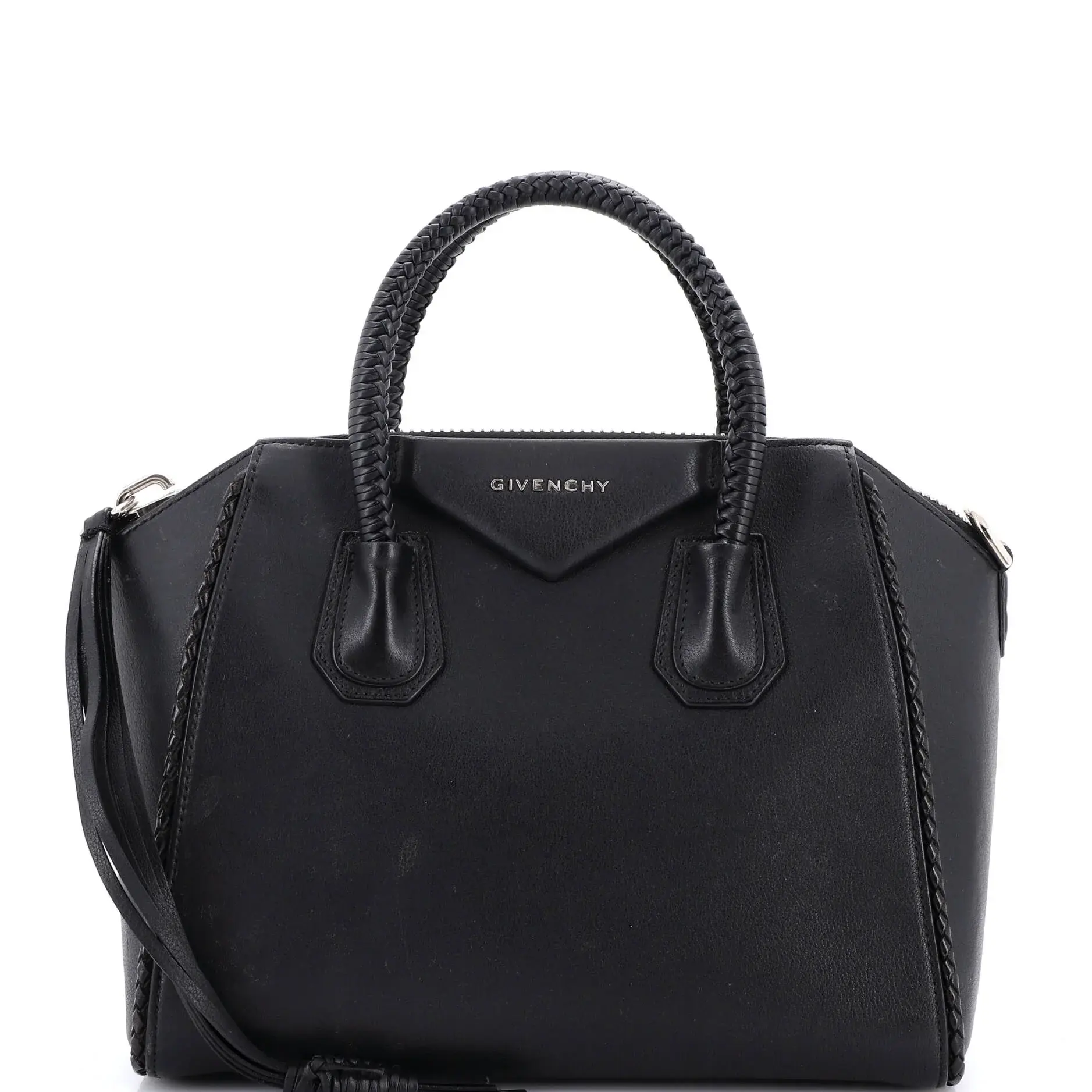 Pre-owned GIVENCHY Leather Top Handle Bags Antigona Bag with Woven Detail Small by Rebag