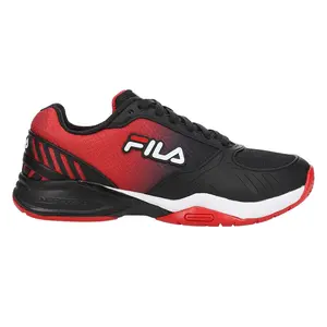 Fila Mens Volley Zone Pickleball Pickleball Sneakers Shoes - Black, Red
