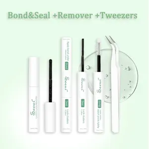 Eyelash Extension Tool Kit with Bond&Seal, Remover, Eyelash Tweezers, Professional Makeup Products with Strong Hold, Waterproof 48-Hour Hold for DIY Eyelash Applications at Home, Cosmetic, Diy Eyelash Extensions