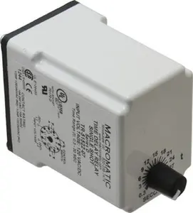 Macromatic 11 Pin, Multiple Range DPDT Time Delay Relay 10 Contact Amp, 120 VAC/VDC, Knob TR-51522-07