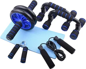 Ab Roller Wheel Set – Sethruki 5-in-1 Core Training Set with Push-Up Bars, Fitness Accessories & Jump Rope for Home Workouts