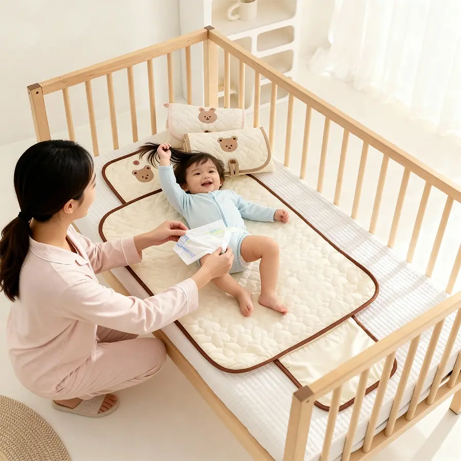 Portable Baby Diaper Changing Pad, Foldable Waterproof Urine Mat, Multi-Functional Baby Diaper Changing Table, Essential Newborn Infant Item, Nursery