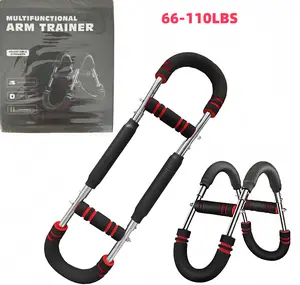 Multifunctional Arm Trainer 66-110lbs Full Upper Body Fitness Tool with Adjustable Arm Twister for Chest Arms Biceps Abs Shoulders Back