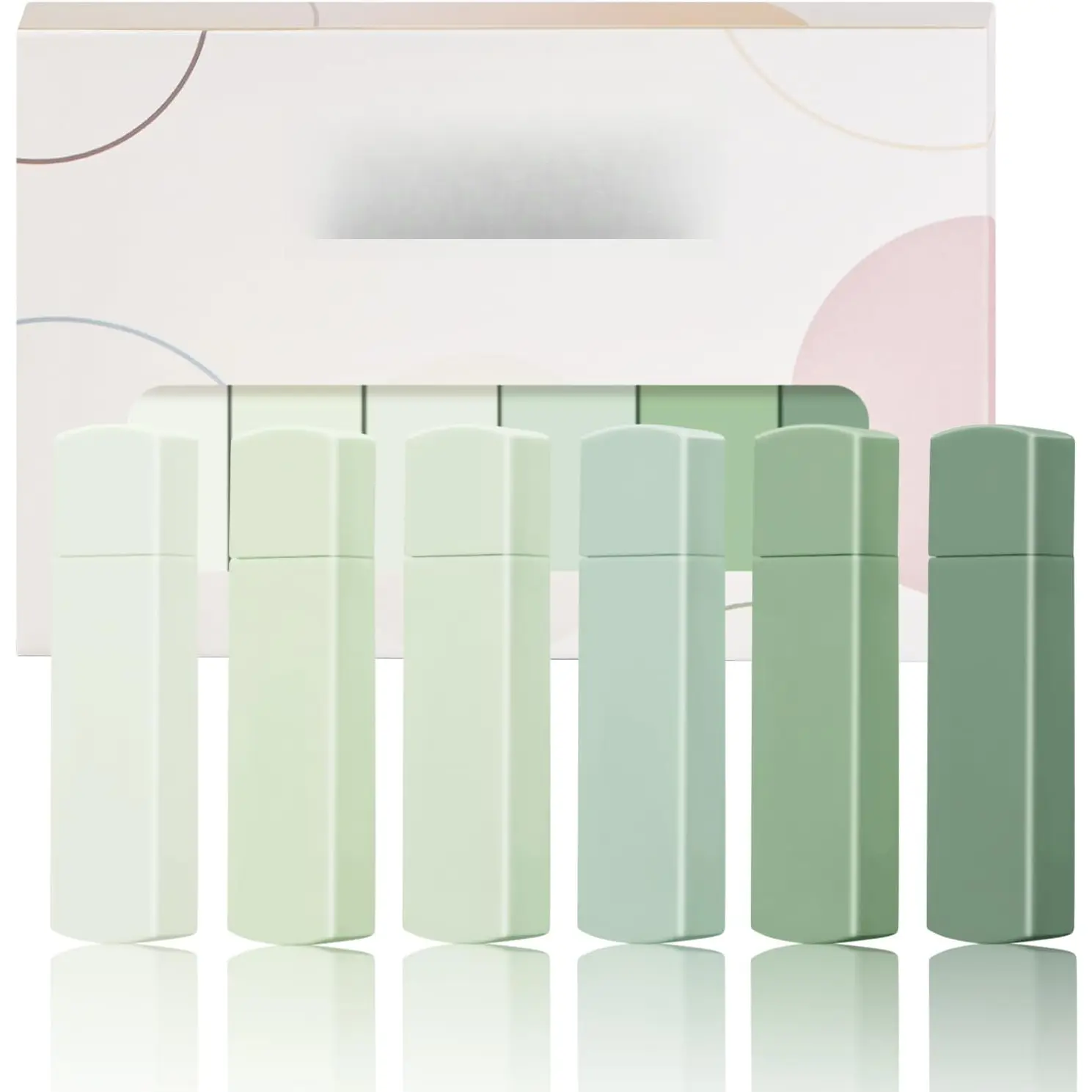 6 count Mini White Out Tapes for Instant Correction, Cute Whiteout for Writing, Aesthetic Correction Tape Set Easy To Use for Students School Office Supplies (Green)
