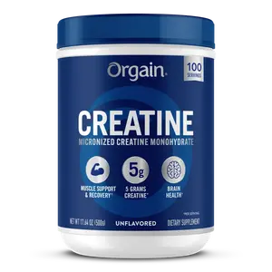Orgain Creatine Monohydrate Powder 5g Micronized Fitness Supplement for Muscle Support & Recovery Optimum Endurance Vegan Gluten Free Non-GMO, 100 servings