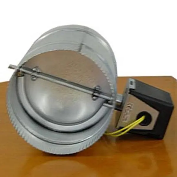 12 in. Motorized Damper - Silver, 2-Wire, AC Power Supply, Power Open, Spring Return Mechanical Hardware Component
