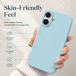 Leather Texture Shockproof Soft Silicone Case for iPhone 17 Air 17 16 15 14 Plus Pro Max 13 12 11 Lichee Pattern Simple Business Cover - Black Protection