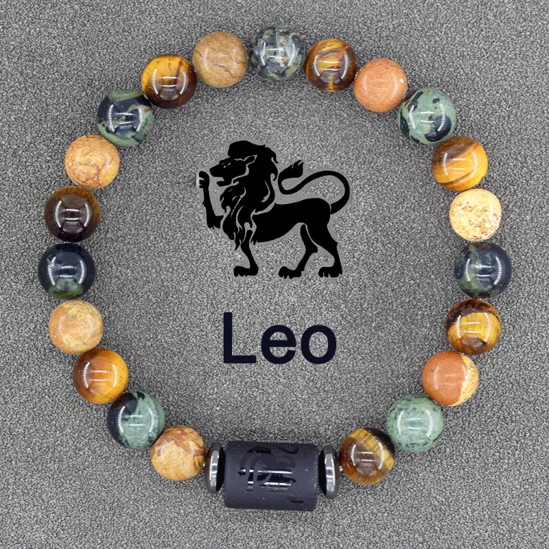 Unisex Unique Zodiac Sign Link Bracelet - Adjustable Non-Natural Crystal Bracelets & Anklets for Cancer, Virgo, Leo, Libra - Astrological Personalized Jewelry for Friendship, Birthday Gifts, Bangle Jewelry