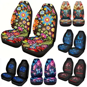 2pcs/set Ethnic Retro Pattern Car Seat Covers, Automotive Seat Covers, Universal Fit for Cars Suv Sedan Truck, Protective Front Seats for Men Women, Car Seat Protectors