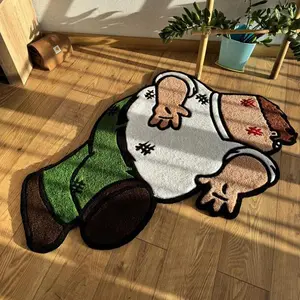 Cartoon Character Pattern Floor Mat, Creative Non-slip Soft Floor Carpet, Decorative Area Rug for Home Living Room Bedroom, Vanity Decor Accessories, Indoor Floor Rug
