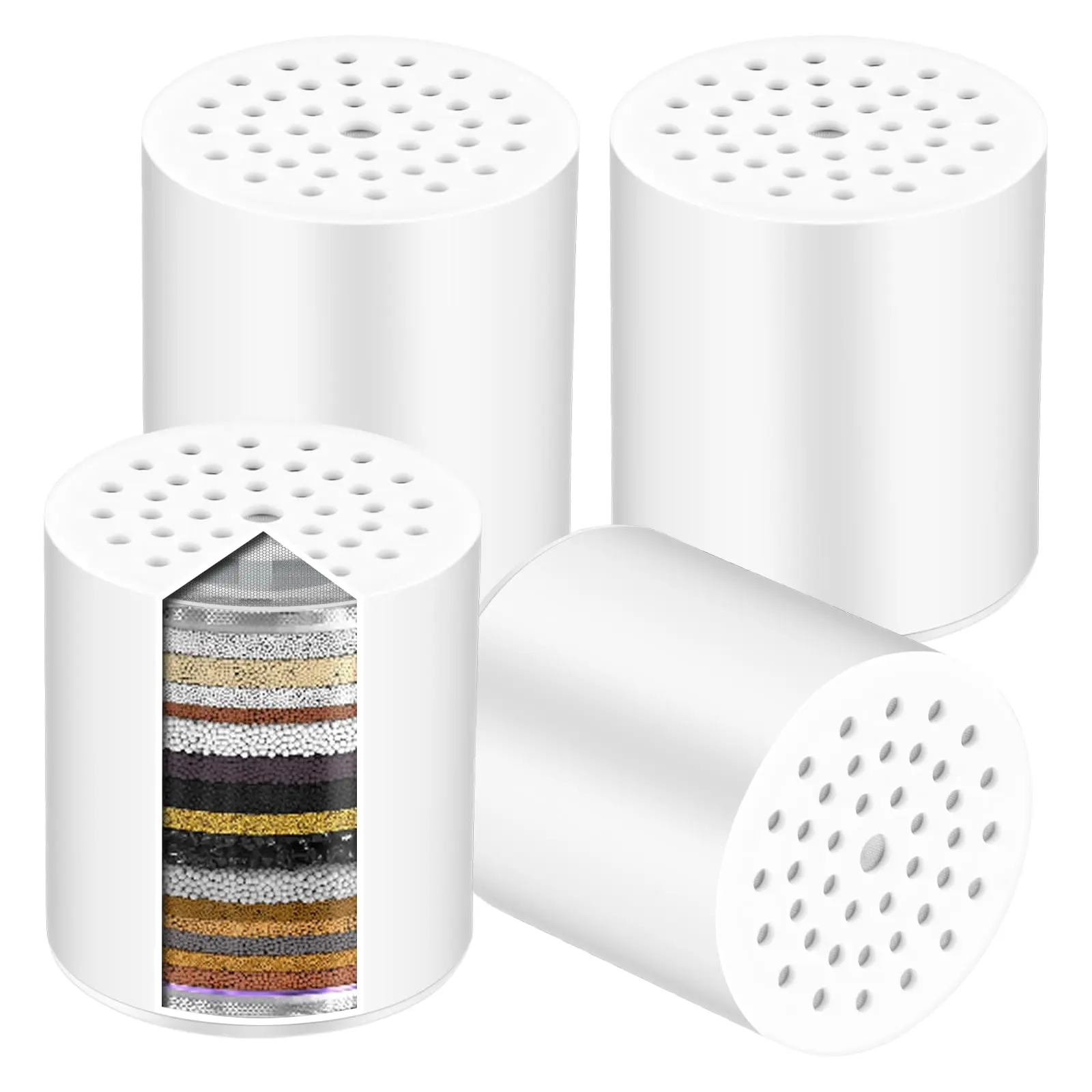 20 Stage Showerhead Filter Kit, Universal Replacement Cartridge, Hard Water Purifier, Water Softener for Skin & Hair Healthy, Shower Accessories, Filtered Shower Head, Shower Heads Filter
