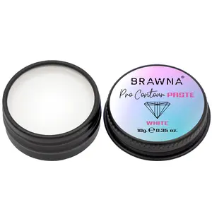 BRAWNA Pro Contour White Mapping Paste for Brow and Lip Measuring - White Concealer for PMU, Eyebrow Henna, Lamination, Tint Kit Long-Lasting Tinted