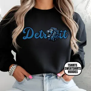 [Sale Up To 30%] + [Free Ship] Detroit Football Apparel Mens & Womens T-shirts, Crewneck Sweatshirts Football T-Shirt, Gift For Fan, For You
