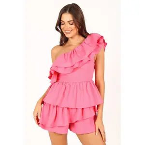 Sammy Frill Romper - Pink