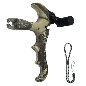 NoxDyn 4-Finger 360° Rotatable Thumb Bow Release for Compound Bow Camo Pattern