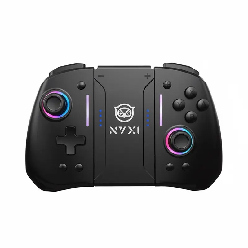 Ergonomic Console Gamepad Controller, RGB Lights, Console Accessories with Port Protection & Remote Compatibility