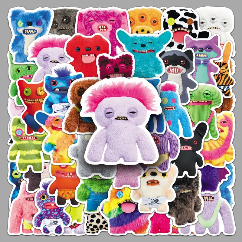 50 PCS Premium Self-Adhesive Waterproof Vinyl Phone Stickers - Cute Kawaii Aesthetic Bulk Pack, Detachable Mobile Phone Accessories for Laptops, Kids Ages 4+ Stocking Stuffers, Fun Designs