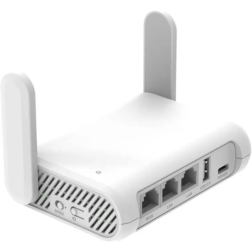 GL-SFT1200 (Opal) Portable WiFi Travel Router, Mini VPN  Router for Fiber Optic Modem, Mobile Internet WiFi Repeater, Dual Band Openwrt  Routers, /Business/RV/Cruise