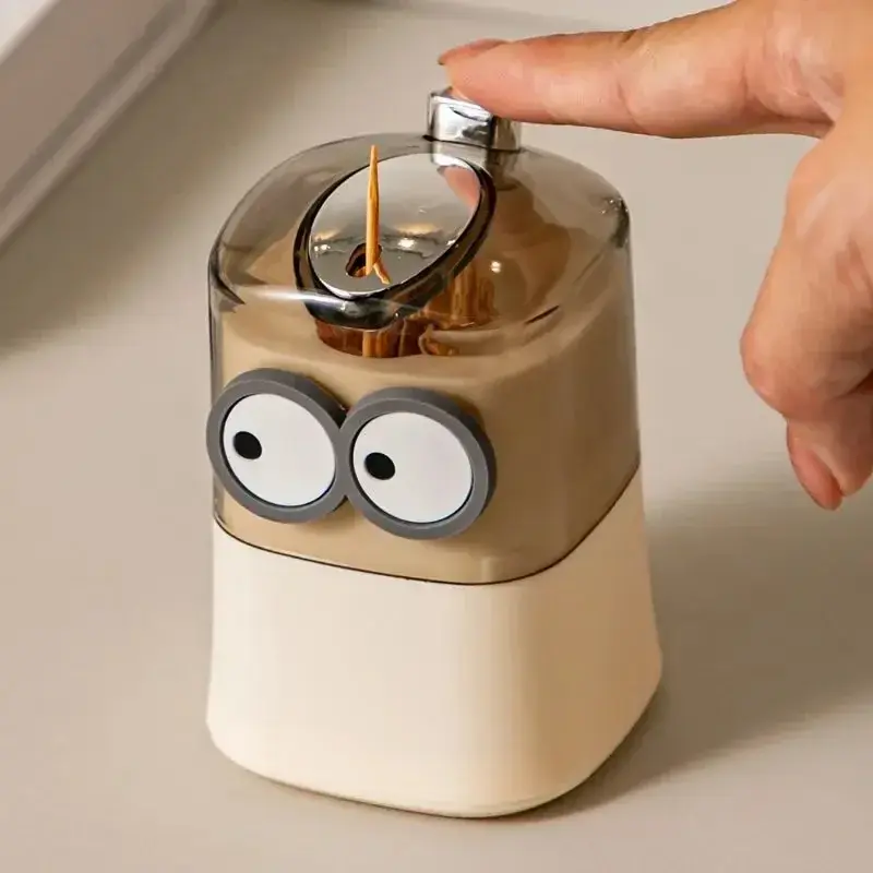 Creative Pop-Up Toothpick Holder – Automatic Push-Type Storage Box for Home, Kitchen & Dining Room None