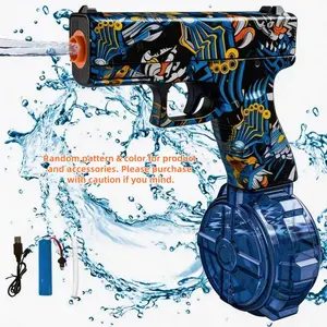 LED Light Up Electric Water Blaster for Pool & Backyard Party, Cool Light Automatic Water Toy for Kids & Adults, Summer Outdoor Water Play Gift, Water Playset