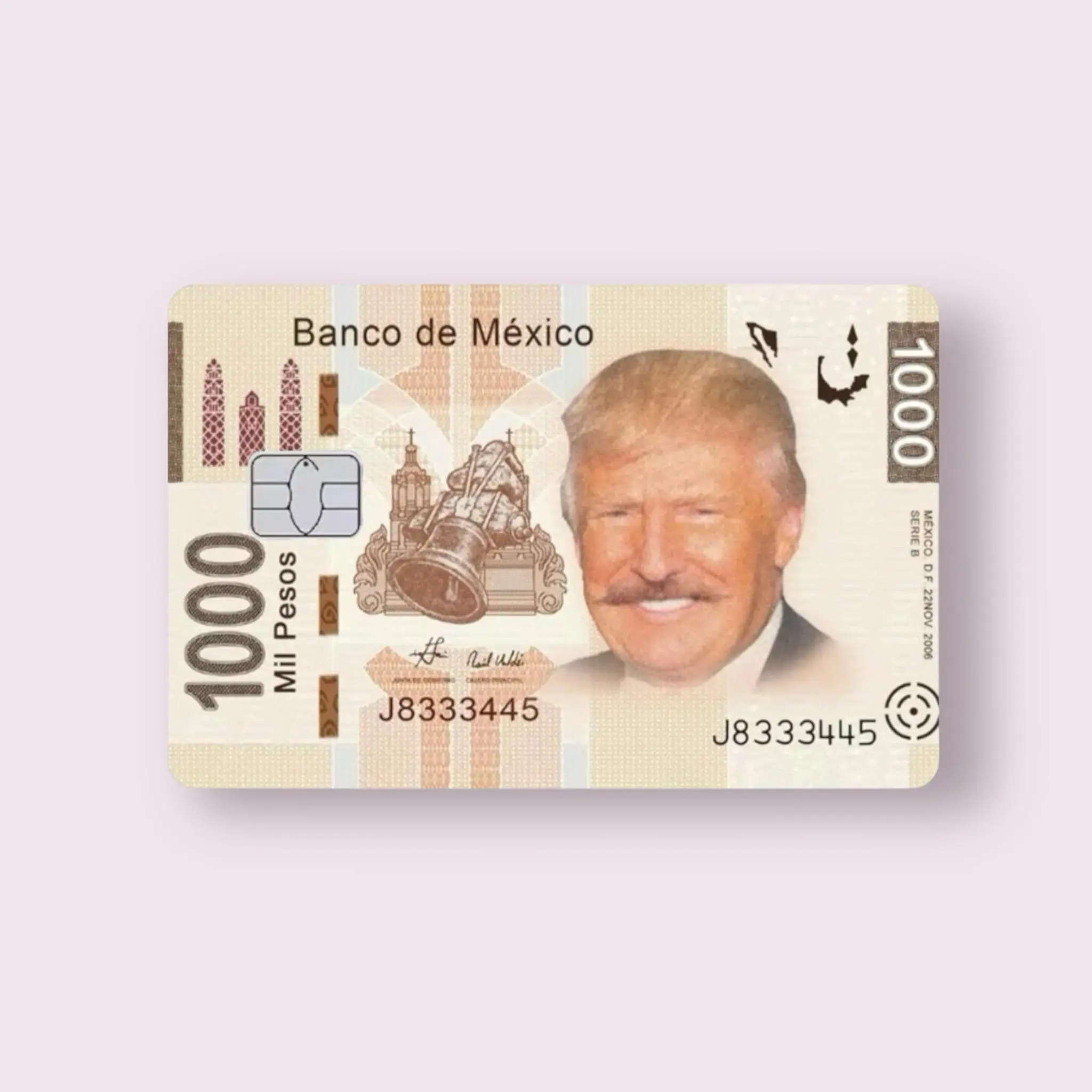 Banco de Mexico Trump Credit Card Sticker Debit Skin Decal Cover Waterproof Vinyl Easy To Apply Wallet