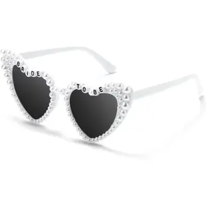 Heart Sunglasses, Bride to Be Gifts Bachelorette Party Bride Sunglasses, Cute Glasses for Women Bachelorette Party