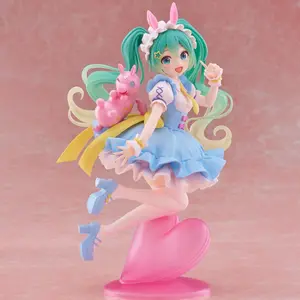 20cm/7.87in Hatsune Miku Anime Figure Kawaii Fairy Tales Miku Action Figure Lollipop Girl Figurine PVC Collection Model Doll Toy