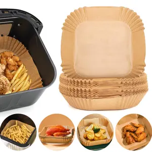 Air Fryer Liner, 100pcs Non-stick Disposable Air Fryer Parchment Paper, Baking Paper for Home Kitchen BBQ Camping Supplies