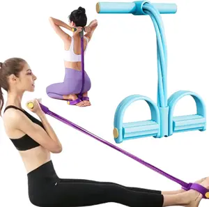 Fashion Puller Exercise, 8 Tube Pedal Resistance Device, Resistance Band for Full Body Workout, Elastic Pull Rope, Arm Chest Back  Toning, Portable Fitness Equipment for Men Women Yoga Stretching Rope Elasticity Bands