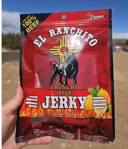 Blazing Hot NEW LOOK El Ranchito Crunchy Beef Jerky Net Wt. 2 oz