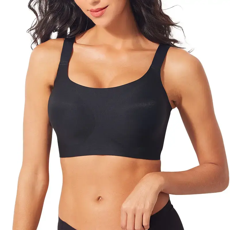 VRCOMFY Jelly Wireless Women Comfortable Push Up Bras Wireless Seamless Full Coverage Bra Buttery Soft Everyday Tshirt Bra