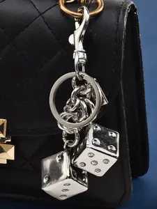 Lucky Dice Skewers 3D Plug Bag Keychain Fashion Bag Key Chain