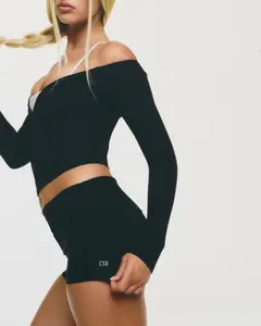 Form  Invisible Scrunch Fold Over Shorts 3" | Black