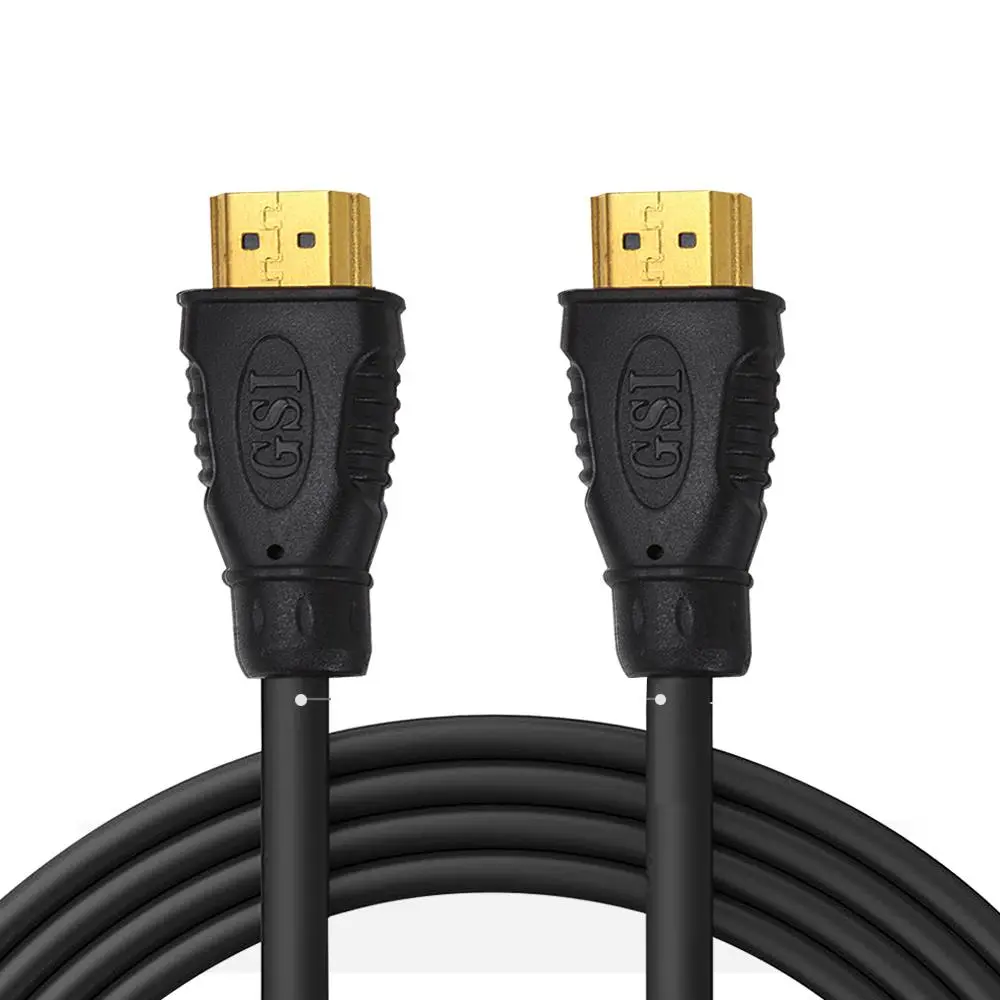 6ft HDMI Cable - High-Speed Gold Plated Connector | Universal HDMI Type-A Cord with Shielded Reinforced Design, 1080p Full HD & 4K Support - Ideal for TV, Home Theater, Gaming & Audio/Video Use