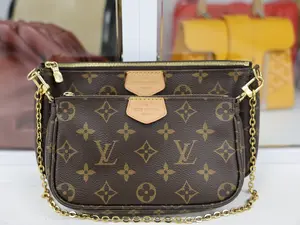 Pre-owned Louis Vuitton CANVAS Small Leather Goods MULTI POCHETTE HANDBAG