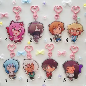 Mystreet Aphmau Keychains, Cute Anime-Inspired Keyring Acrylic, Perfect Gift for Aphmau Fans, Collectible Character Charms, Backpack & Bag Accessories
