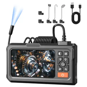 Endoscope Camera with Light - 4.3" LCD Screen Inspection Cameras,IP67 Waterproof Borescope with 8 Adjustable LED Lights,HD 1080P Endoscope Camera 16.5ft Semi-Rigid Cord,Multifunctional Inspection Tools for Car, Sewer, Plumbing, Home Appliance