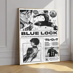 Blue Lock Anime Poster, Isagi Yoichi, Sports Manga Art (Number 03)