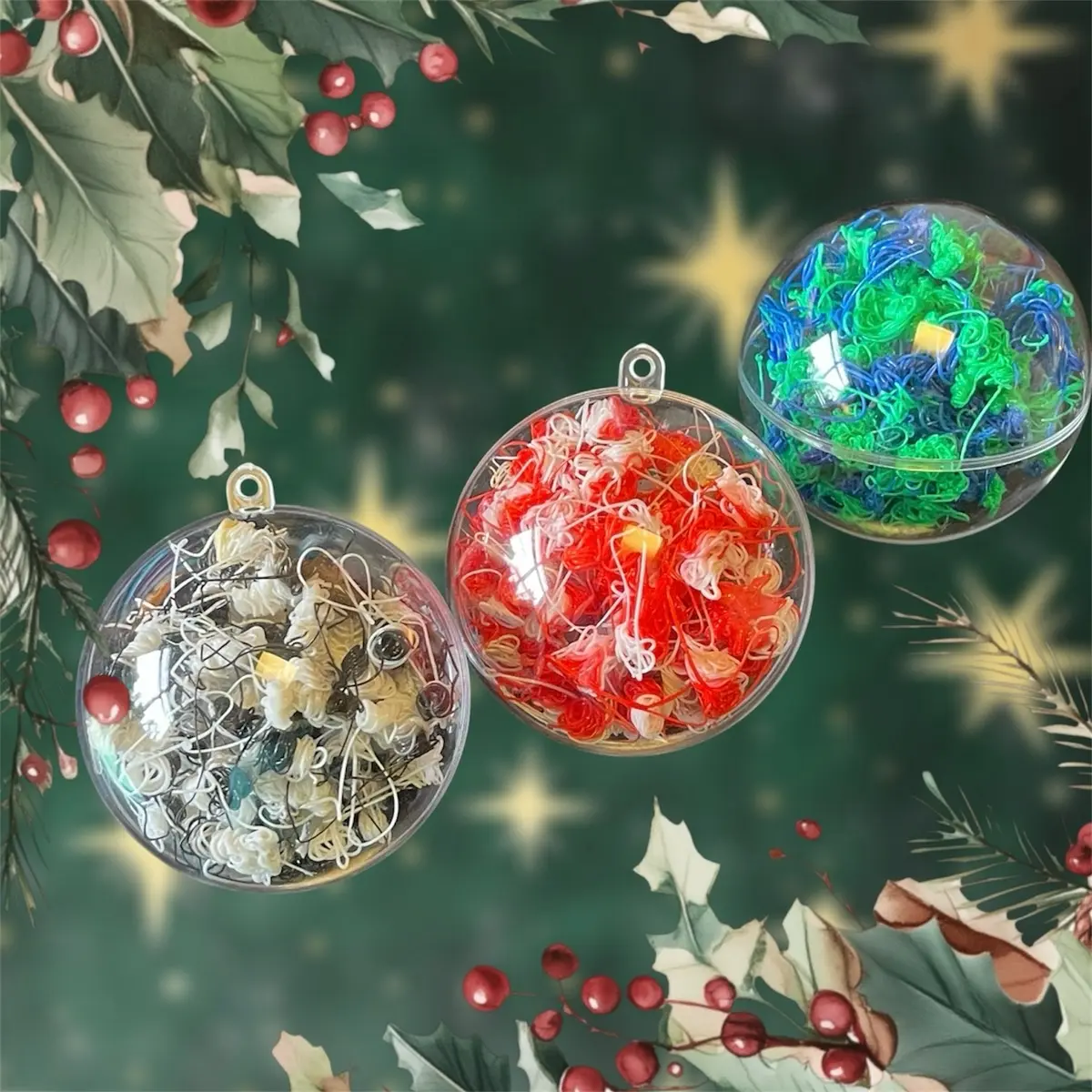 Christmas Ornament Custom Colored Baubles