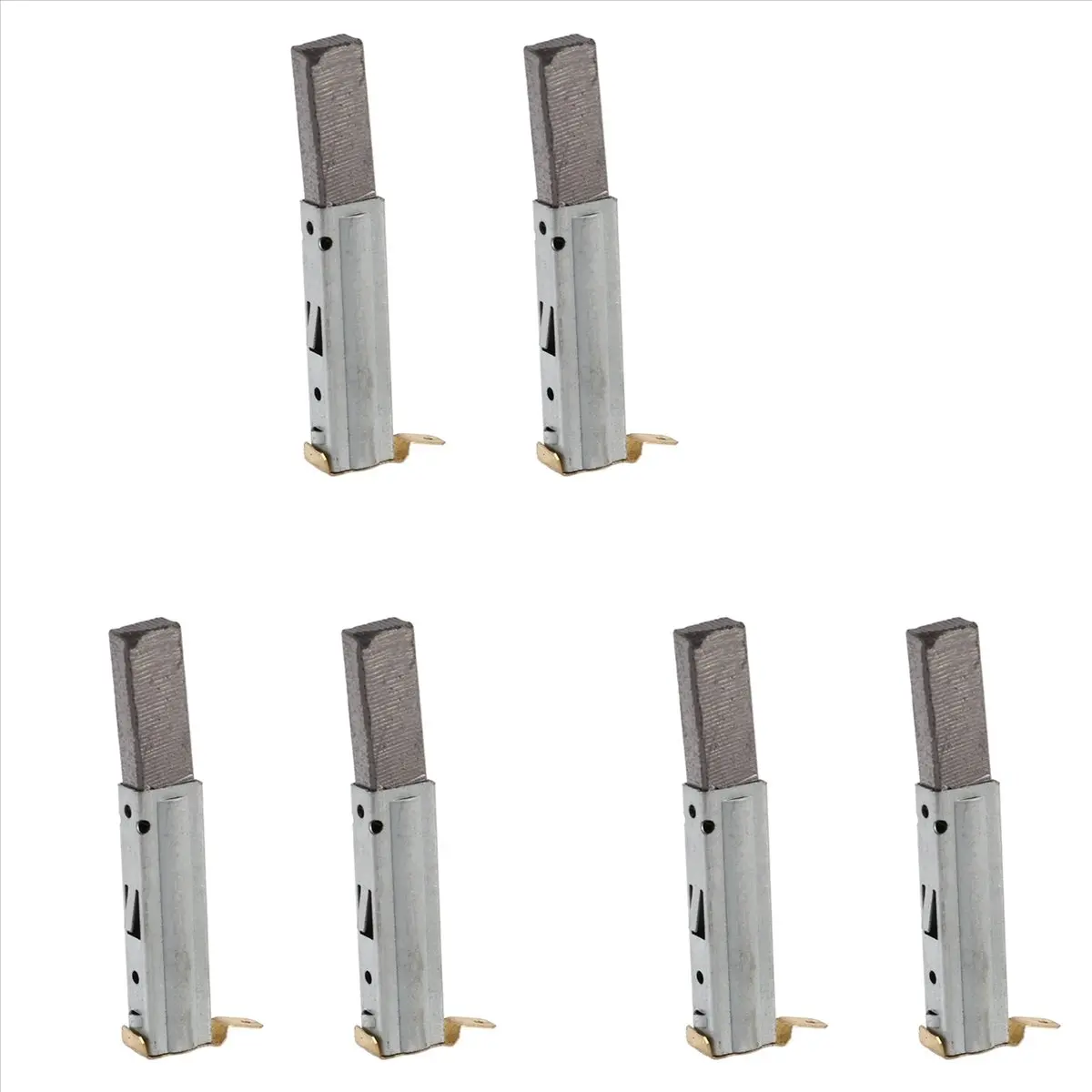6 Pcs High Quality Activated Carbon Brushes for Vacuum Cleaner Motors, Universal Replacement Spare Parts for Baiyun Industrial Vacuum Cleaners BF501-BF502