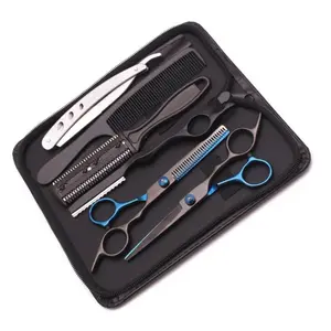 Hair Cutting Scissors Shears Kits, 15 Pcs Professional Hairdressing Scissors Set, Stainless Steel Hairdressing Shears Set Professional Thinning Scissors for Barber/Salon/Home/Men/Women/Kids/Adults