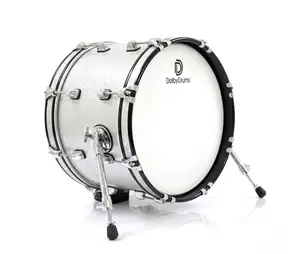 Dolby 16” x 10” Electronic Kick Drum White w Silver Sparkle Bass for Roland Alesis HX