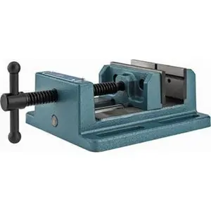 Wilton 4" Jaw Opening Capacity x 1-1/2" Throat Depth, Horizontal Drill Press Vise 4" Wide x 1-1/2" High Jaw, Stationary Base, Standard Speed, 6" OAL x 2.88" Overall Height, Cast Iron 11744