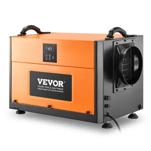 VEVOR 180 Pints Commercial Dehumidifier with Pump/Drain Hoses, Portable Crawl Space Dehumidifiers for Basement Storage Room Industrial Grade, Auto Defrost, Heavy - duty LLDPE, Foldable HandleVEVOR Super Brand Day