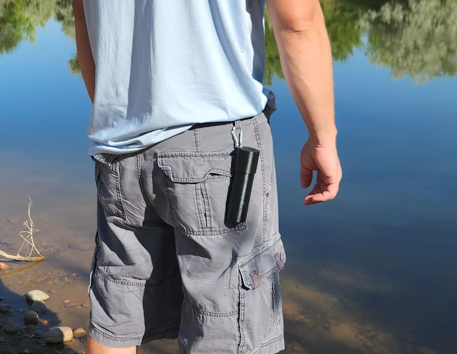 Portable Multi-Colors Travel Fishing Survival Kit for Unisex, Bike Belt Clip-On Case, Compact Pole, Hand Crank Reel Set