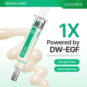 Easydew DW-EGF Melatoning Ampoule 1X - Official Product 99% Pure EGF Peptide Hydrating Serum with Niacinamide & Glutathione for Uneven Skin - Dark Spot Remover - Fast Absorbing Day & Night Korean Skin Care (Pump 0.27 fl oz, EGF 1X) Olive Young