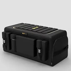 70L Car Trunk Organizer Car Boot Storage Organiser Multi Pocket Car Boot Tidy Storage 3 Times Size Folded Portable Waterproof 1680D Oxford for Car/SUV/Truck/Auto Waterproof and cut-resistant cars accessories