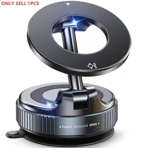 Magnetic Suction Cup Phone Holder, 360° Adjustable Magnetic Cell Phone Mount, Pocket-Sized Foldable Portable Phone Holder for All Smartphones